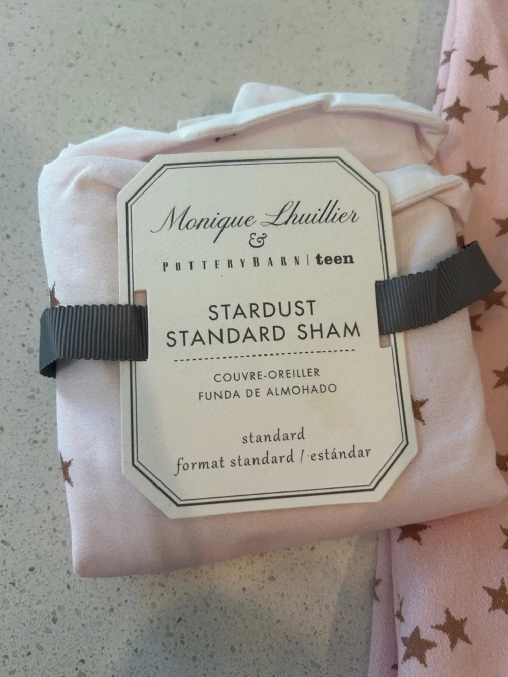 Set 2 Pottery Barn Monique Lhuillier Metallic Stardust Pillow Shams